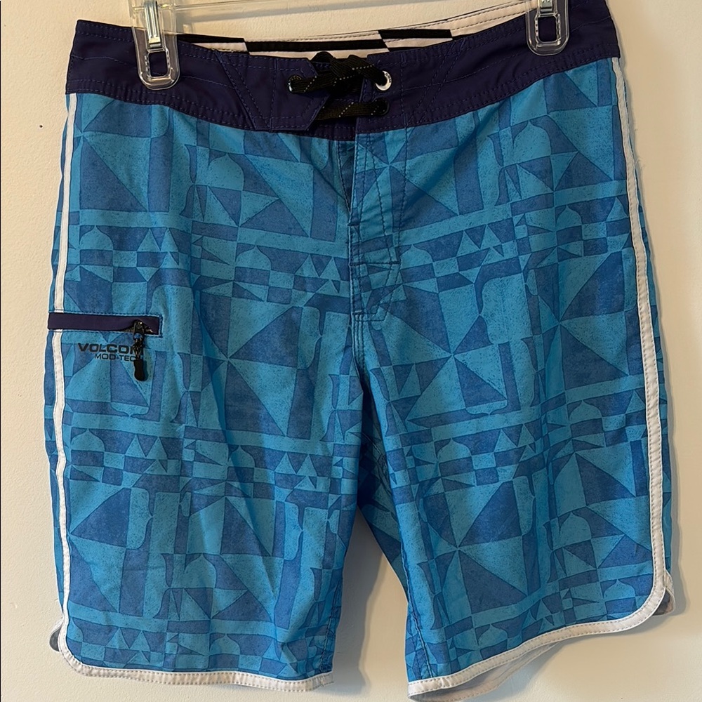 Volcom Blue Board Shorts Quick-Dry Swimwear